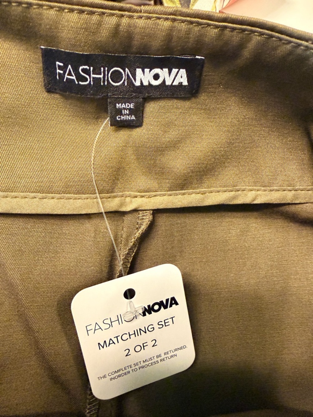 Fashion Nova Olive Green High-Rise Bermuda Shorts - Picture 3 of 8